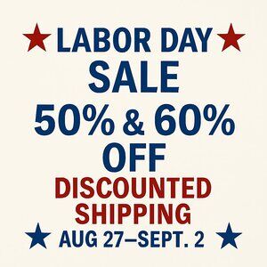LABOR DAY SALE - BUNDLE & SAVE 50% OFF BUNDLE 2 60% OFF BUNDLE 3 DISCOUNTED SHIP